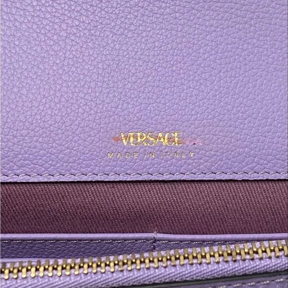 Versace La Medusa Tonal Leather Wallet Crossbody Bag - Picture 8 of 13